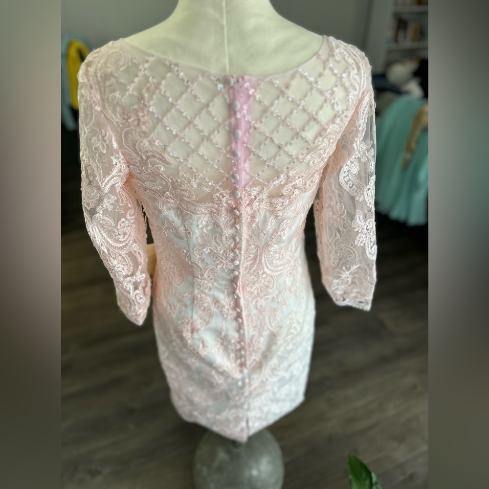 🩷LanTing Sz 6-8 Pink Dress Lace NWT🩷 Measurements Included! - Picture 9 of 17
